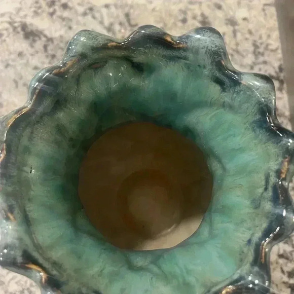 Large ceramic glazed handspun vase-vintage - Picture 7 of 9